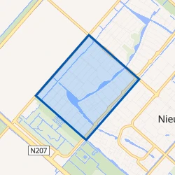 Kaart van Nieuw-Vennep Getsewoud Zuid