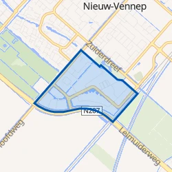Kaartje van Nieuw-Vennep Wilhelminahoeve