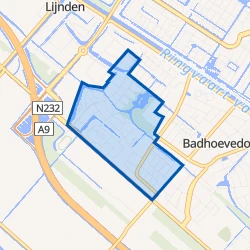 Kaart van Badhoevedorp Bouwlust