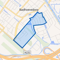 Kaart van Badhoevedorp Oost