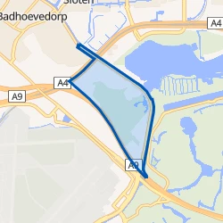Kaart van Badhoevedorp Nieuwe Meer