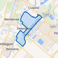 Kaart van Zwaanshoek Omgeving