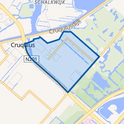 Kaart van Cruquius Cruquiushoeve