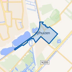 Kaart van Vijfhuizen