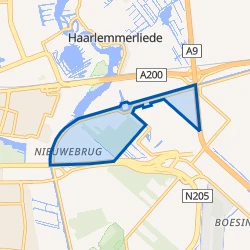 Kaart van Vijfhuizen Nieuwebrug
