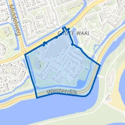 Kaart van Grote Waal - Buurt 13 04