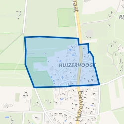 Kaart van Huizerhoogt