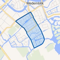 Kaart van Medemblik Randwijk en Gildenwijk