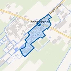 Kaart van Benningbroek Centrum