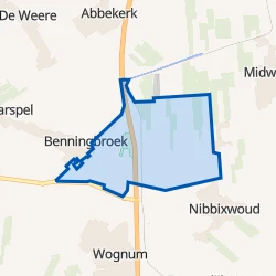 Kaart van Benningbroek Buitengebied