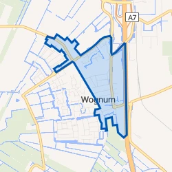 Kaart van Wognum Centrum
