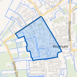 Kaart van Wognum Westergouw