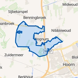 Kaart van Wognum Buitengebied
