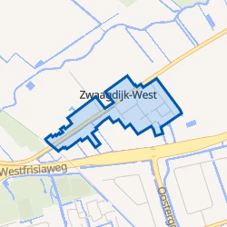 Kaart van Zwaagdijk-West Centrum