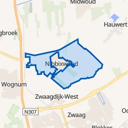 Kaart van Nibbixwoud Buitengebied