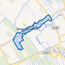 Kaart van Zwaagdijk-Oost Centrum