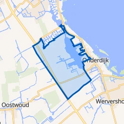 Kaartje van Wervershoof Onderdijk Buitengebied