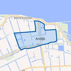 Kaart van Andijk Centrum