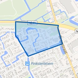Kaart van Weidebloem Oost