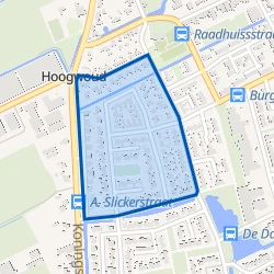 Kaart van Tussen Dieringer en Radboud