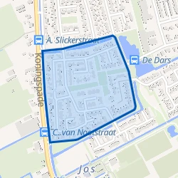 Kaart van Van Van der Noot tot Slickerstraat