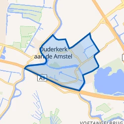 Kaart van Ouderkerk aan de Amstel