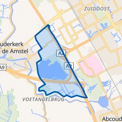 Kaart van Verspreide huizen in de Bullewijker polder