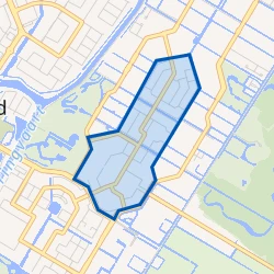 Kaart van Overlanderstraat en omgeving