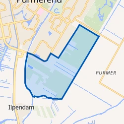 Kaart van Purmerbos en verspreide bebouwing