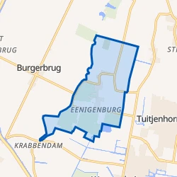 Kaart van Eenigenburg en Buitengebied
