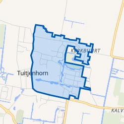 Kaart van Tuitjenhorn-Centrum en Kerkbuurt