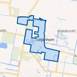 Kaart van Tuitjenhorn-West en -Zuid