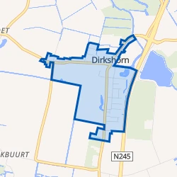 Kaart van Dirkshorn (woonkern)