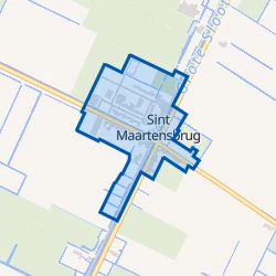 Kaart van Sint Maartensbrug (woonkern)
