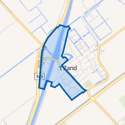 Kaart van t Zand-West- en -Zuid