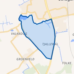 Kaart van Tjallewal en Buitengebied