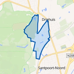 Kaart van Driehuis-Dorp