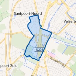 Kaart van Bloemenbuurt