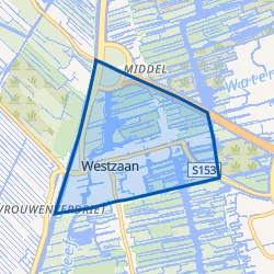 Kaart van Westzaan Noord