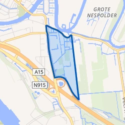 Kaart van Polder Vinkenwaard