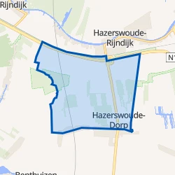 Kaart van Buitengebied Hazerswoude-Dorp