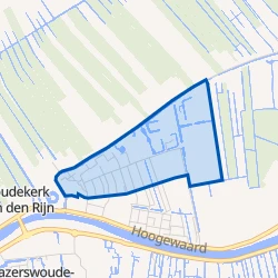 Kaart van Koudekerk aan den Rijn-Noord