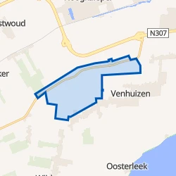 Kaart van De Hout en Blokdijk Hem