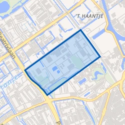 Kaartje van Bedrijventerrein Altena