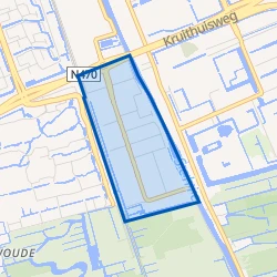 Kaartje van Bedrijventerrein Schieweg-Zuid