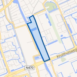Kaartje van Bedrijventerrein Rotterdamseweg-Noord