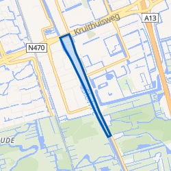 Kaart van Bedrijventerrein Rotterdamseweg-Zuid