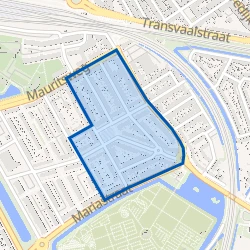 Kaart van Emmastraat en omgeving