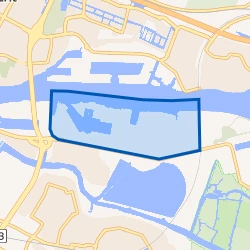 Kaartje van 2e Merwedehaven en omgeving