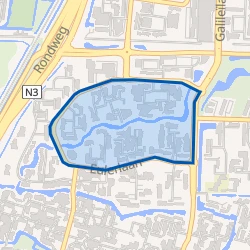 Kaart van Driehoek en omgeving
